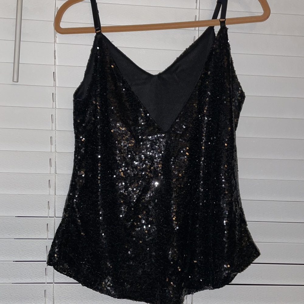 3/$25 Black sequin sexy spaghetti strap 🖤